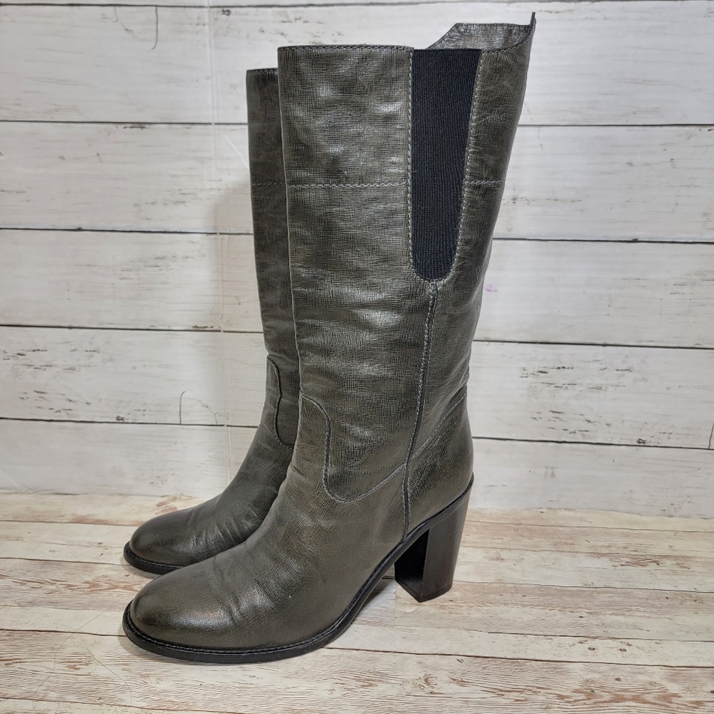 Chanel Leather Mid-Calf Boots From the Fall 2008 Collection by Karl Lagerfeld